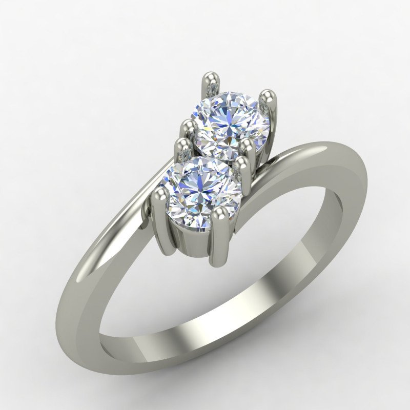 Two Diamond Cross Ring Two Diamond Cross Ring