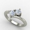 Two Diamond Cross Ring Two Diamond Cross Ring
