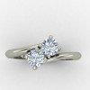 Two Diamond Cross Ring Two Diamond Cross Ring