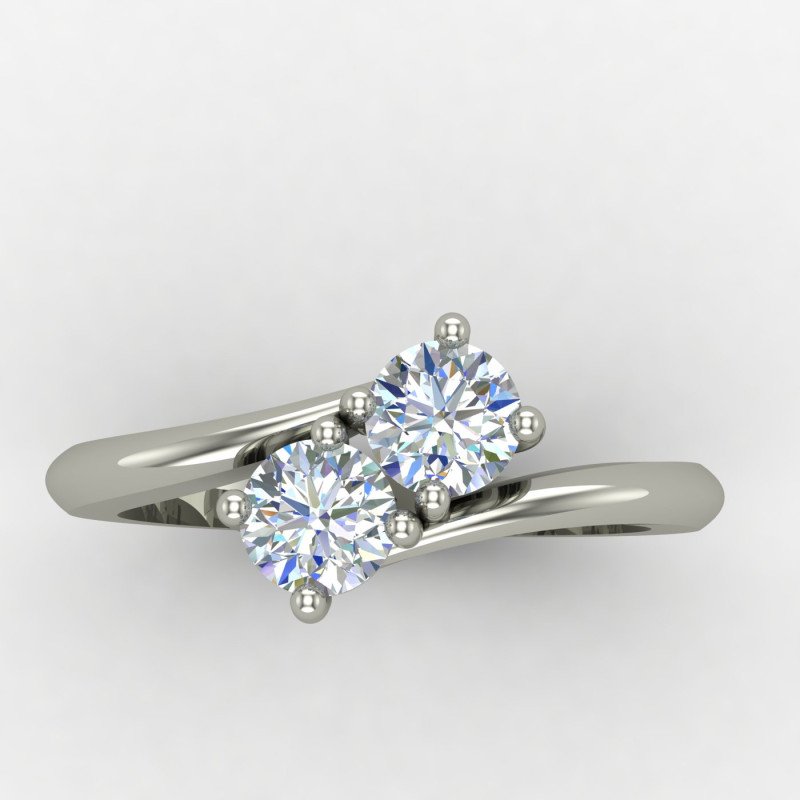Two Diamond Cross Ring Two Diamond Cross Ring