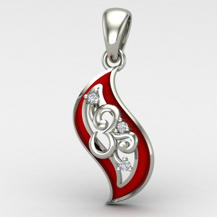 Enamel Om Locket Enamel Om Locket