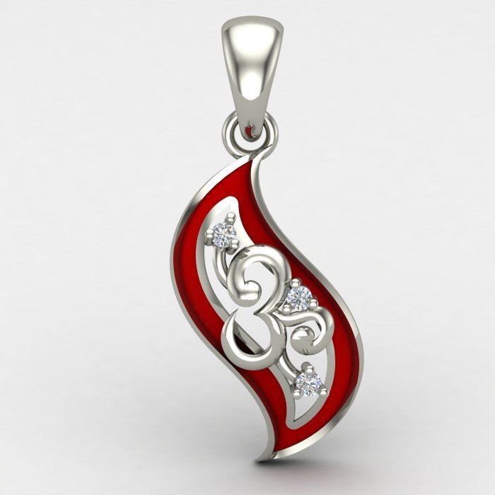 Enamel Om Locket Enamel Om Locket