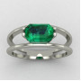 Emerald Silver Ring