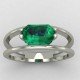 Emerald Silver Ring