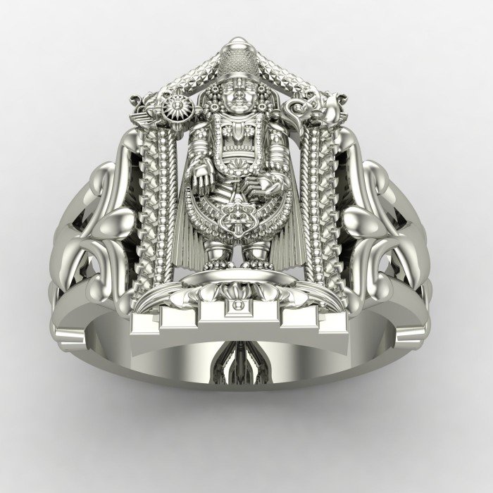Lord Tirupati Balaji Silver Ring Lord Tirupati Balaji Silver Ring