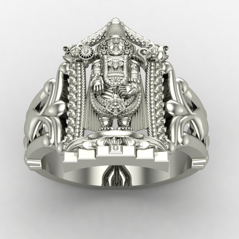 Lord Tirupati Balaji Silver Ring