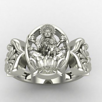 Santoshi Mata Gold Ring