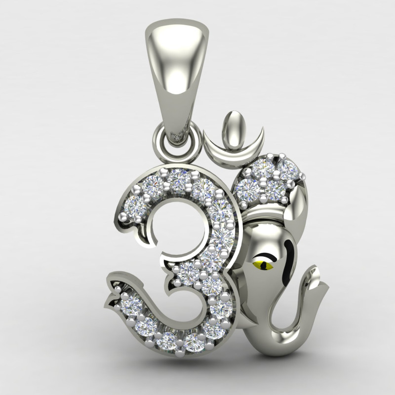 Om Ganesh Pendant Silver Om Ganesh Pendant Silver