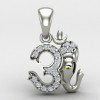 Om Ganesh Pendant Silver Om Ganesh Pendant Silver