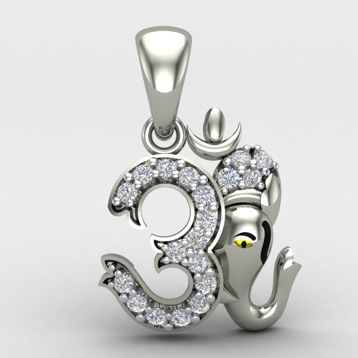Om Ganesh Pendant Silver Om Ganesh Pendant Silver