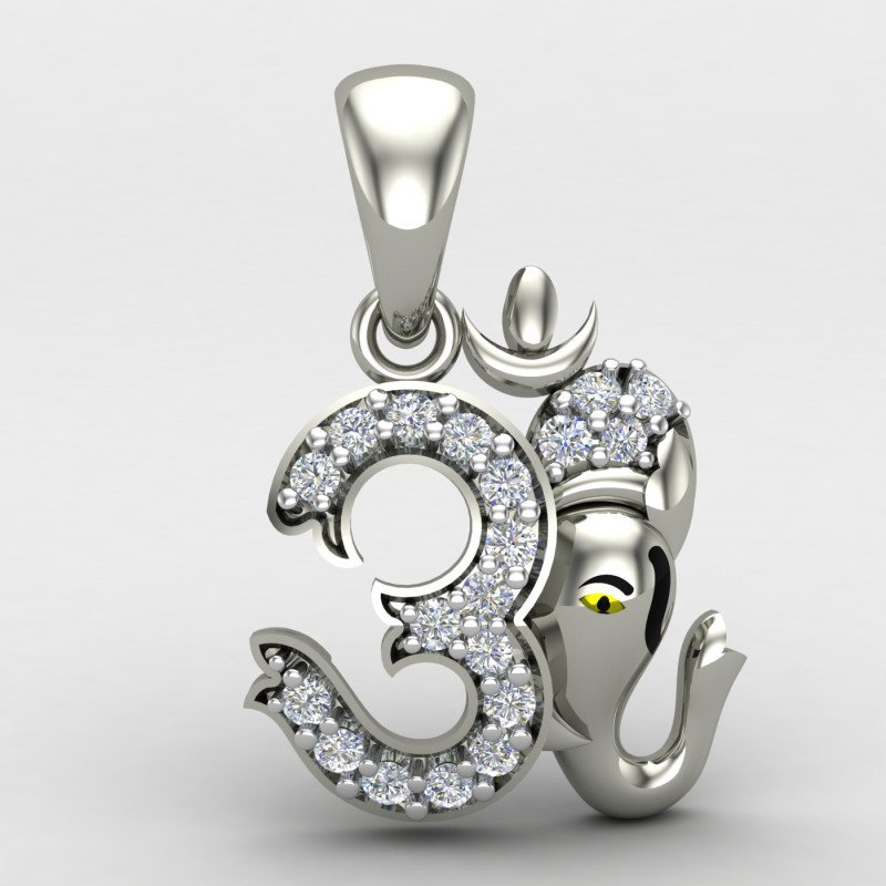 Om Ganesh Pendant Silver Om Ganesh Pendant Silver