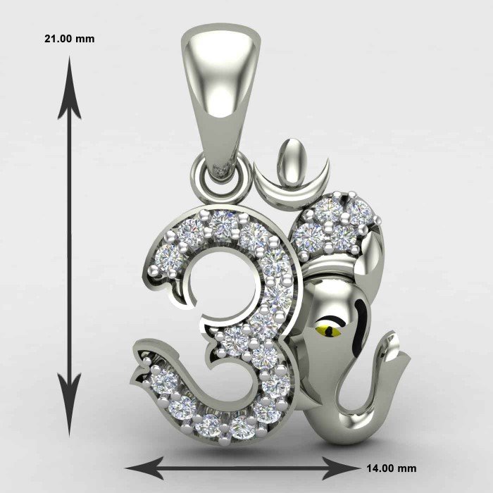 Om Ganesh Pendant Silver Om Ganesh Pendant Silver