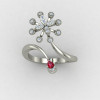 Women Silver Cocktail Ring
