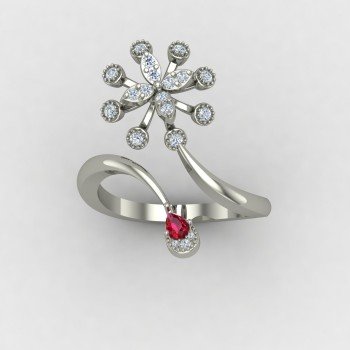 Women Silver Cocktail Ring