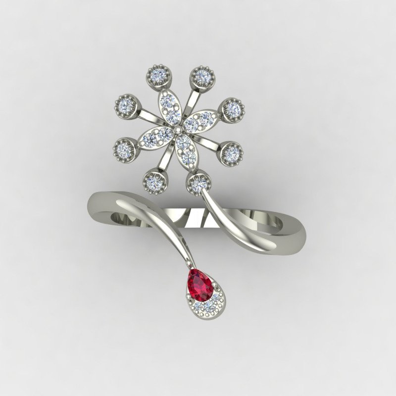 Women Silver Cocktail Ring