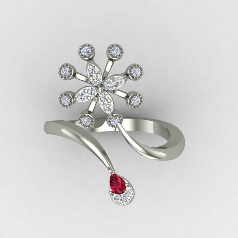 Women Silver Cocktail Ring