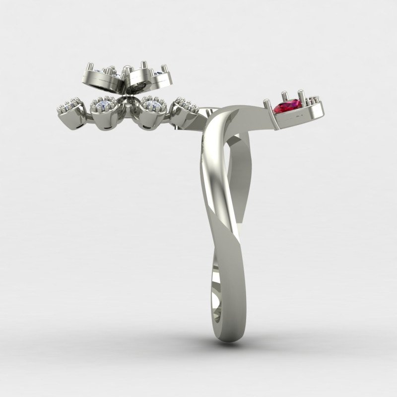 Women Silver Cocktail Ring