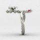 Women Silver Cocktail Ring Women Silver Cocktail Ring