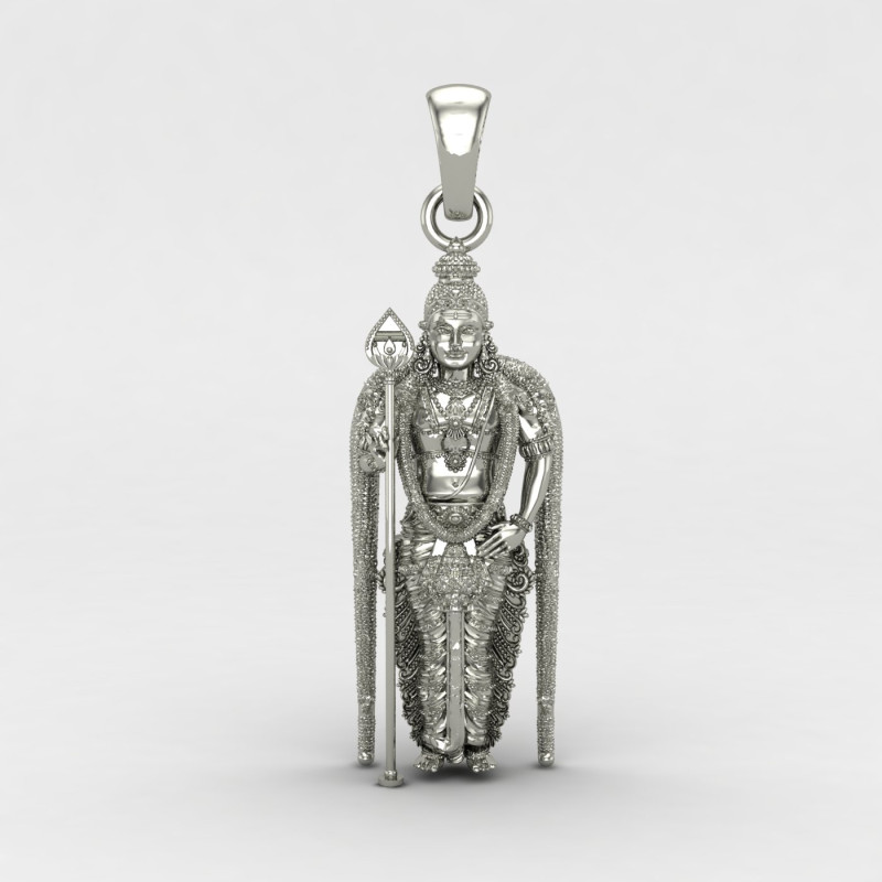 Jai Shree Murugan Swamy Silver Pendant Jai Shree Murugan Swamy Silver Pendant