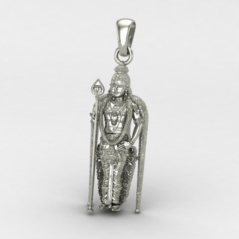 Jai Shree Murugan Swamy Silver Pendant Jai Shree Murugan Swamy Silver Pendant