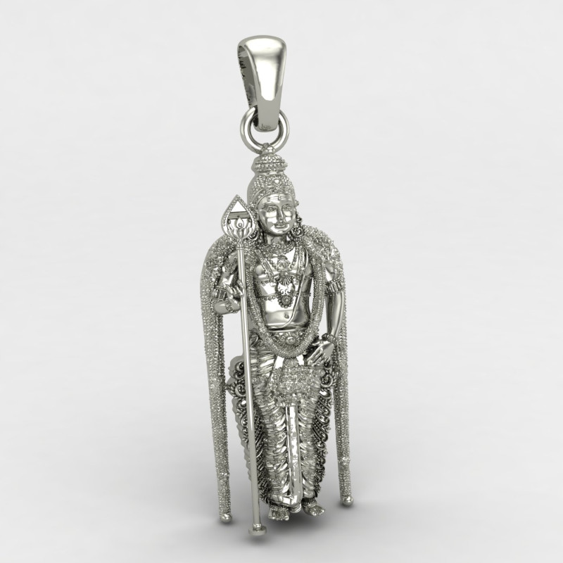 Jai Shree Murugan Swamy Silver Pendant Jai Shree Murugan Swamy Silver Pendant