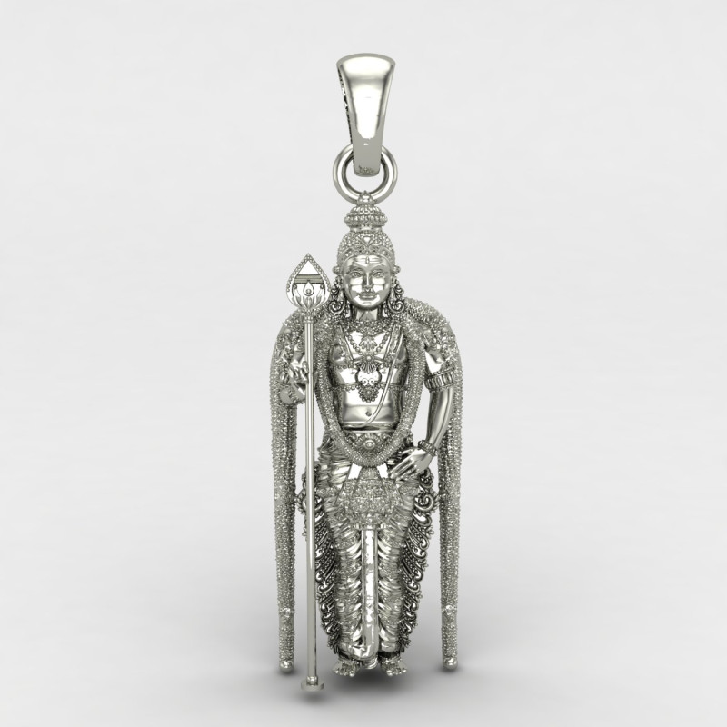 Jai Shree Murugan Swamy Silver Pendant Jai Shree Murugan Swamy Silver Pendant