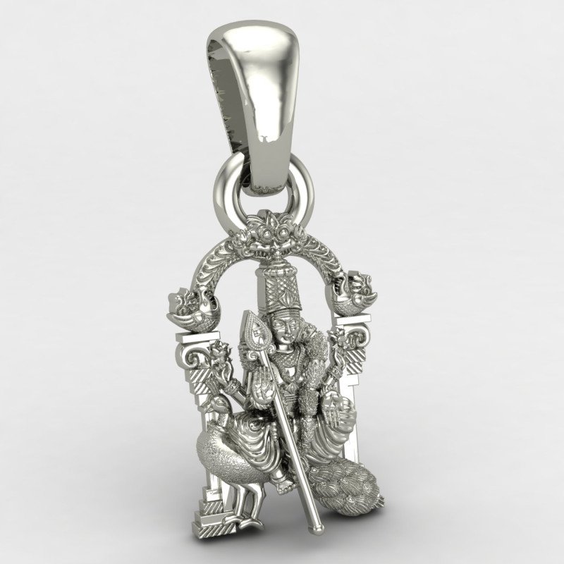 Murugan Swamy Silver Pendant Murugan Swamy Silver Pendant