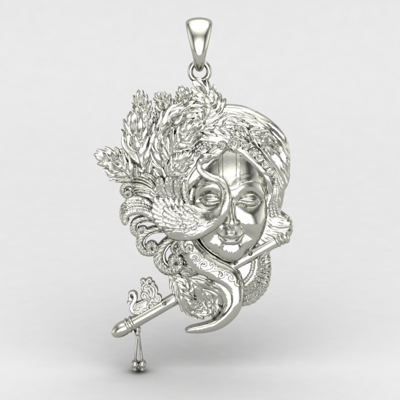 Shri Krishna Murli Silver Locket