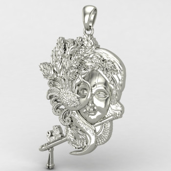 Shri Krishna Murli Silver Locket