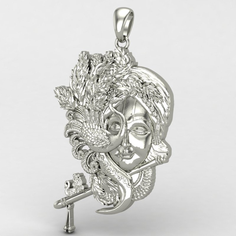 Shri Krishna Murli Silver Locket