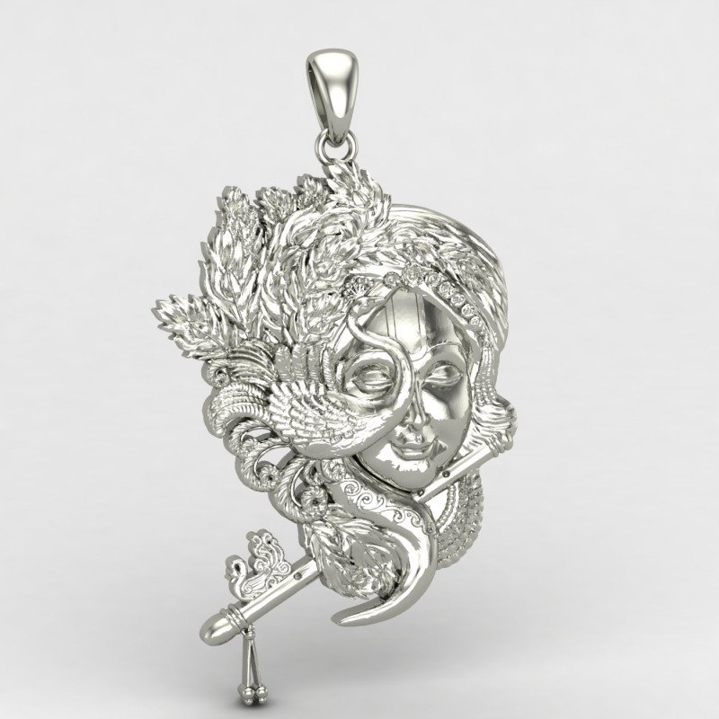 Shri Krishna Murli Silver Locket