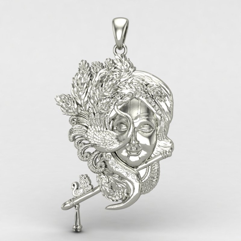 Shri Krishna Murli Silver Locket