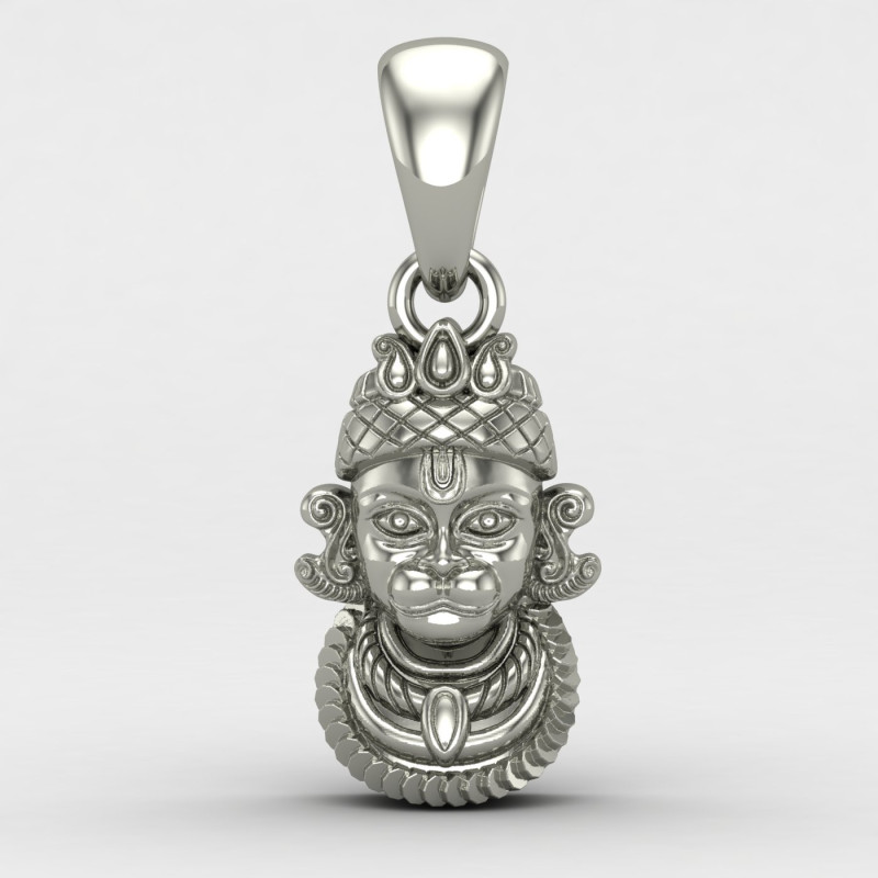 Hanuman Ji Silver Pendant