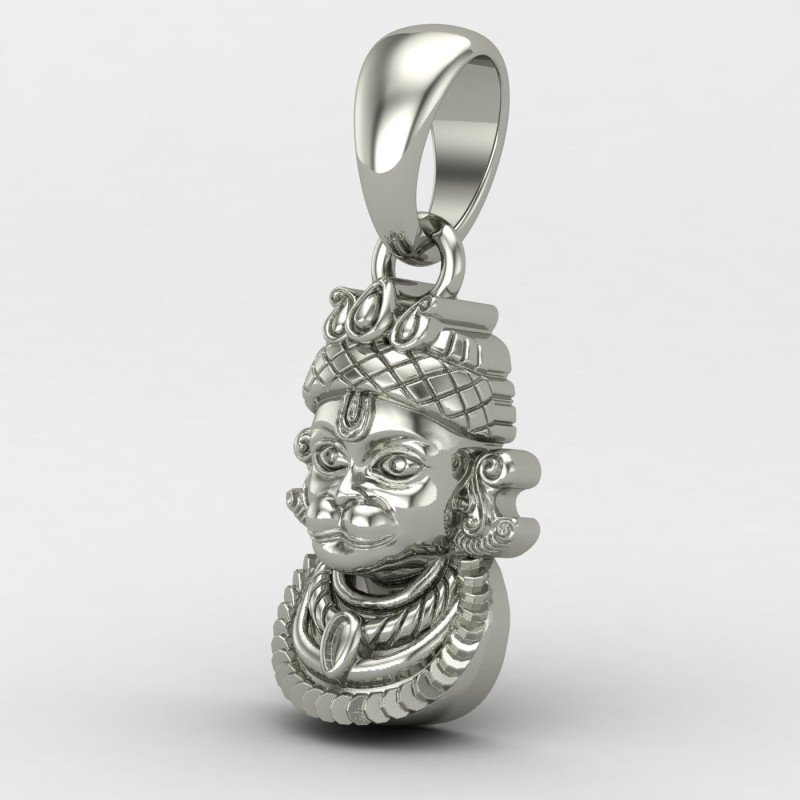 Hanuman Ji Silver Pendant