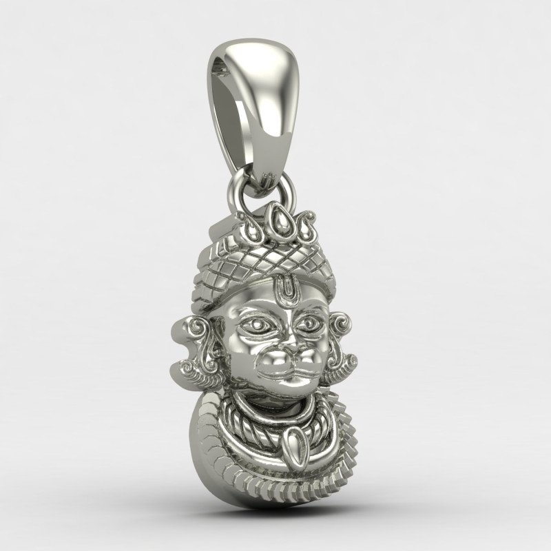 Hanuman Ji Silver Pendant