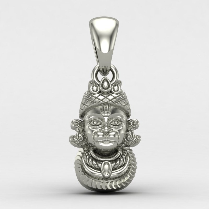 Hanuman Ji Silver Pendant