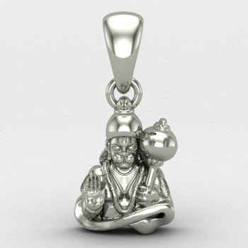 Anjaneya Silver Pendant