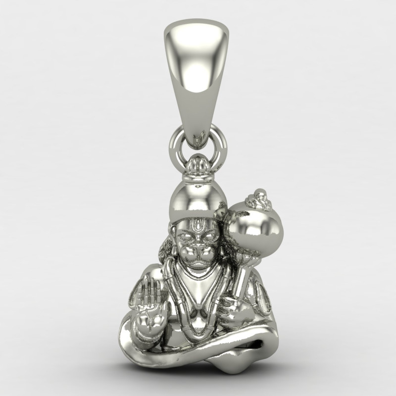 Anjaneya Silver Pendant Anjaneya Silver Pendant