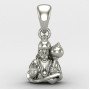 Anjaneya Silver Pendant
