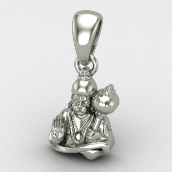 Anjaneya Silver Pendant