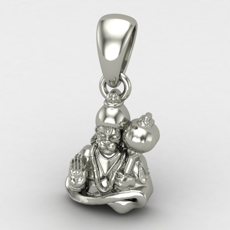 Anjaneya Silver Pendant Anjaneya Silver Pendant