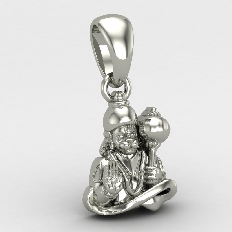 Anjaneya Silver Pendant Anjaneya Silver Pendant