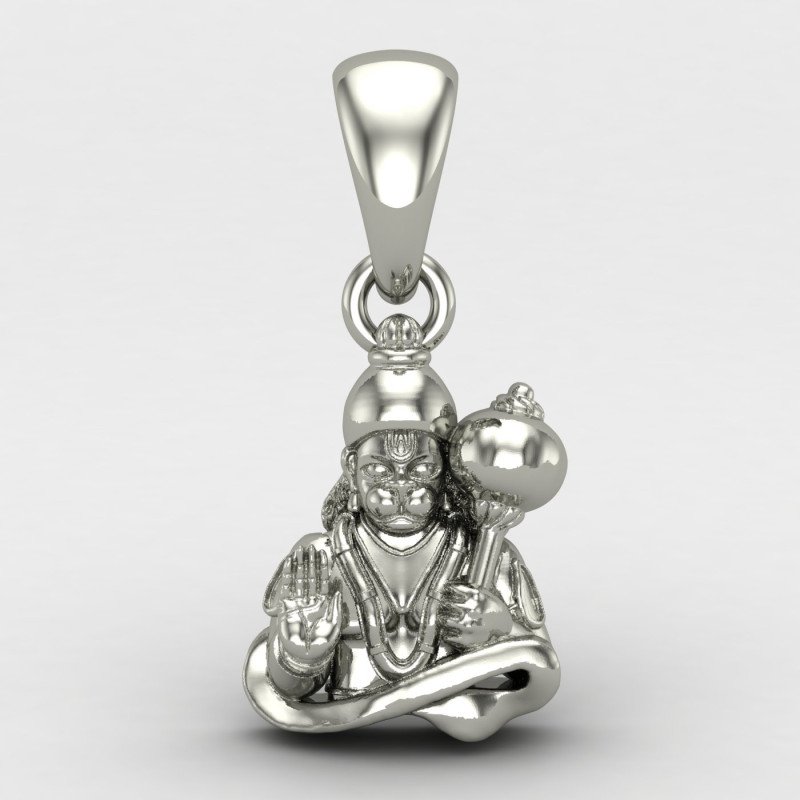 Anjaneya Silver Pendant Anjaneya Silver Pendant