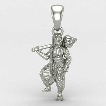 Bajrang Bali Locket Silver