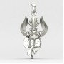 Trishul Damru Silver Locket