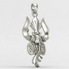 Trishul Damru Silver Locket