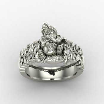 Bal Ganesha Silver Ring