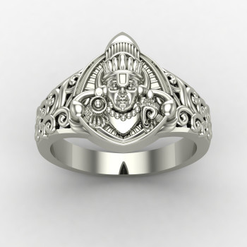 Unisex Silver Balaji Ring