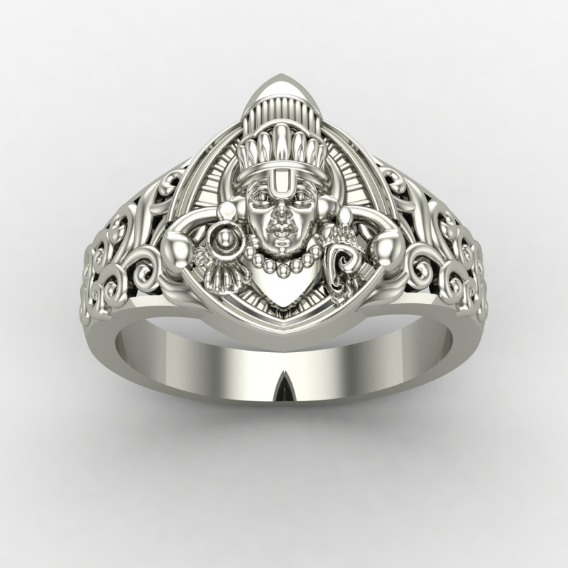 Unisex Silver Balaji Ring Unisex Silver Balaji Ring