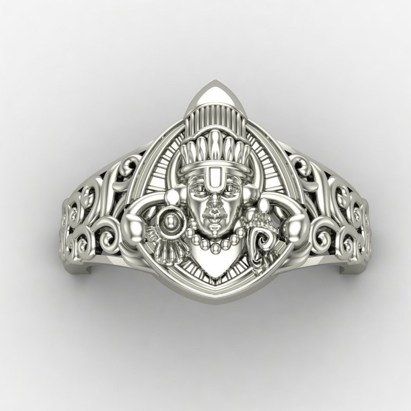 Unisex Silver Balaji Ring Unisex Silver Balaji Ring